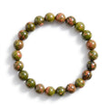 unakite bracelet natural green pink gemstone handmade kaashir