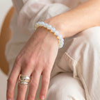 white opal bracelet for women natural opal crystal hope luck