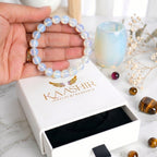 crystal bracelet white opal natural healing gemstone luck kaashir
