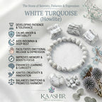 howlite bracelet benefits meaning calm sleep peace crown chakra