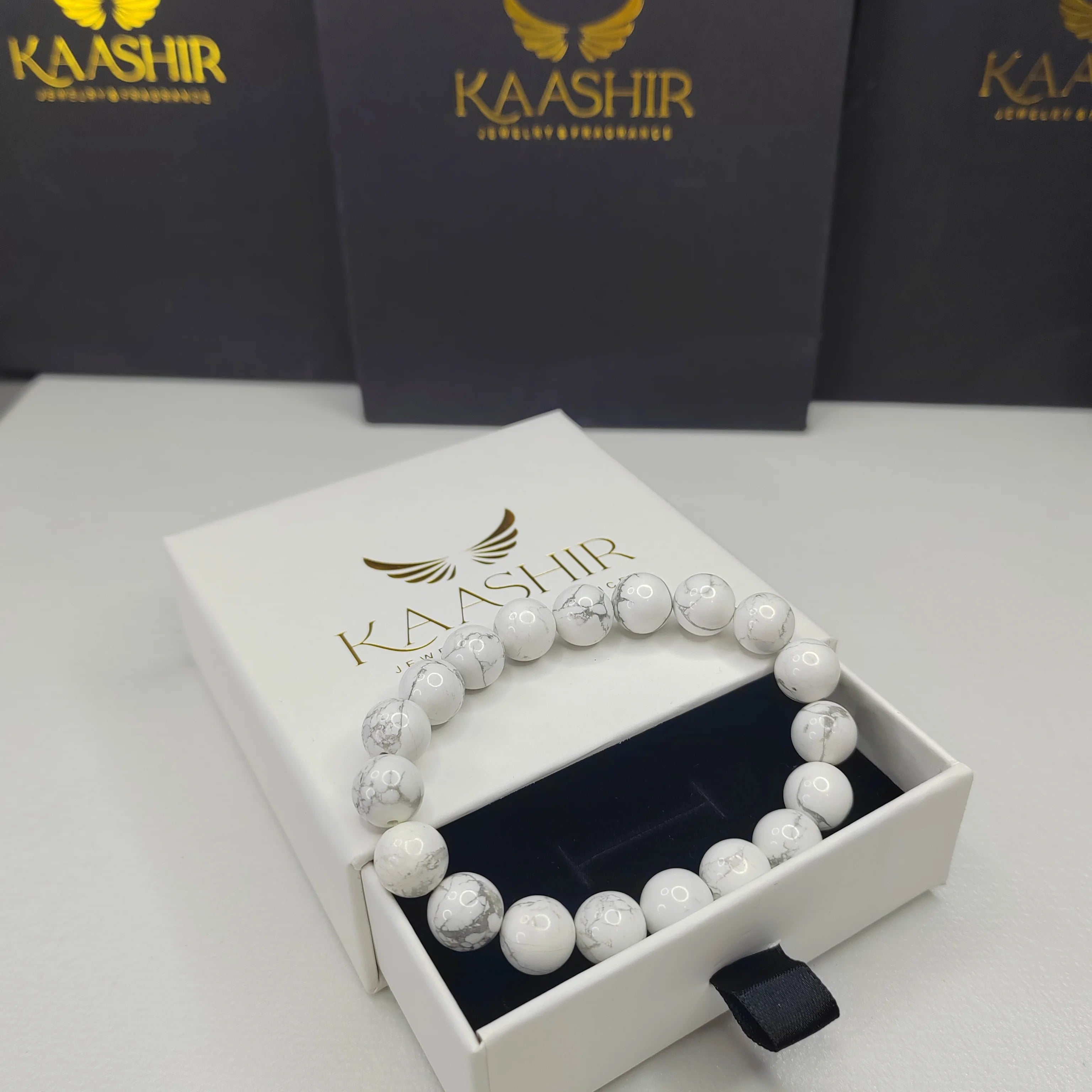 White Turquoise Bracelet – Calmness, Protection & Positive Energy