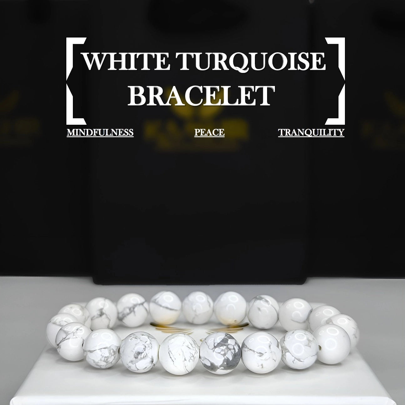 White Turquoise Bracelet – Unisex Handmade Healing Crystal | Kaashir