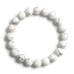 white turquoise bracelet natural howlite gemstone handmade kaashir