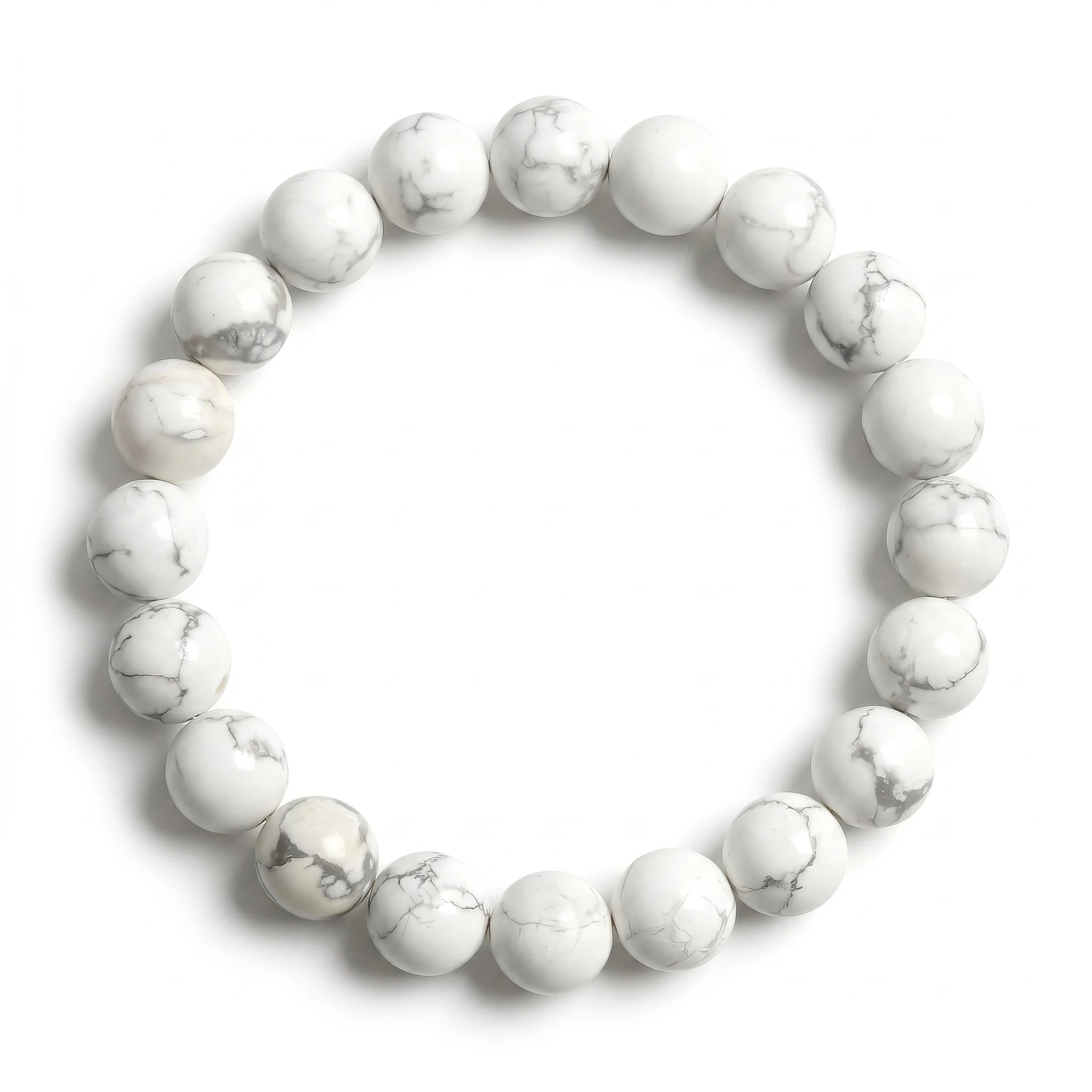white turquoise bracelet natural howlite gemstone handmade kaashir