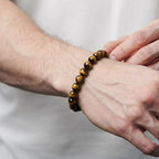 tiger eye bracelet for men natural gemstone confidence courage