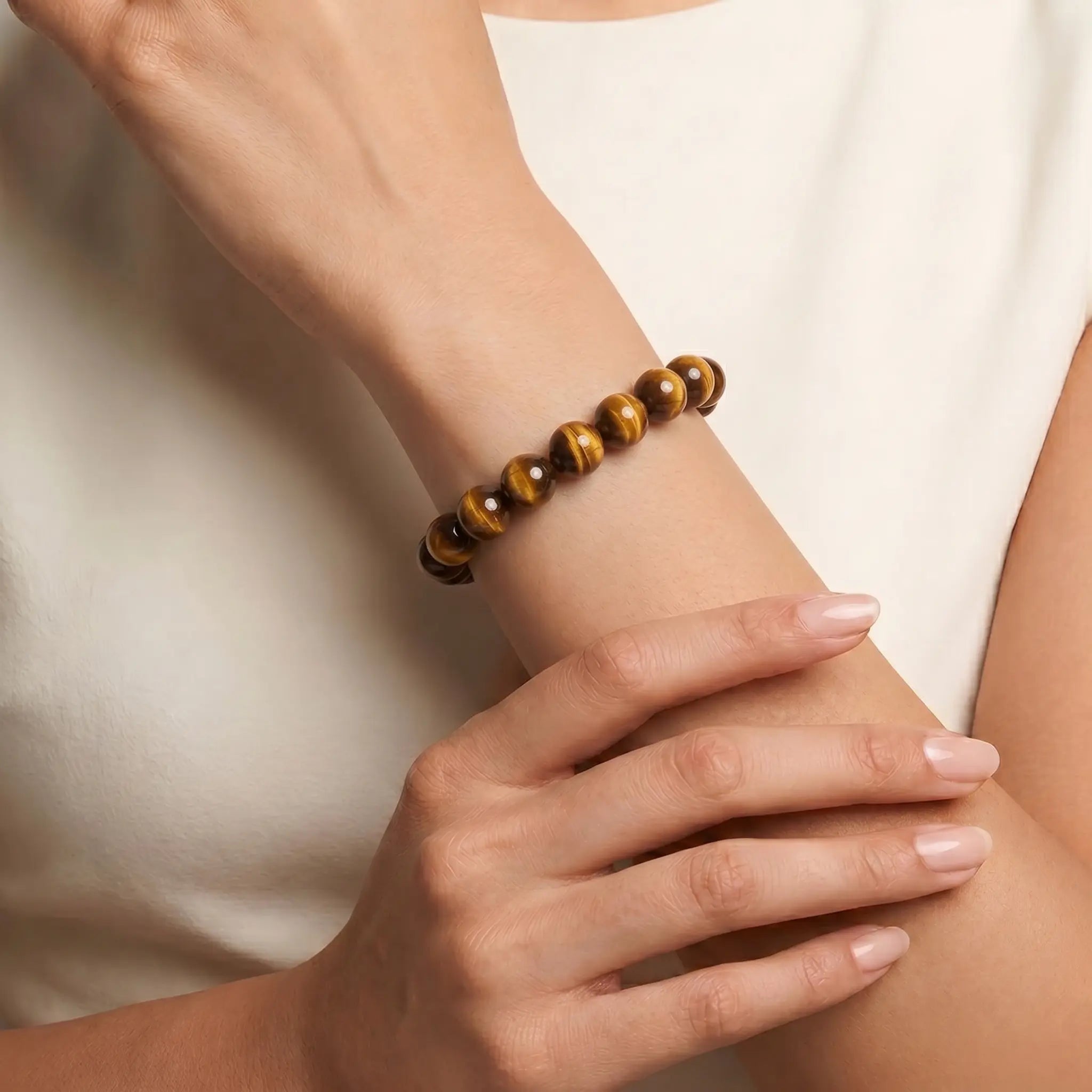 yellow tiger eye bracelet for women natural healing crystal