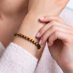 yellow tiger eye bracelet for women natural calming crystal 