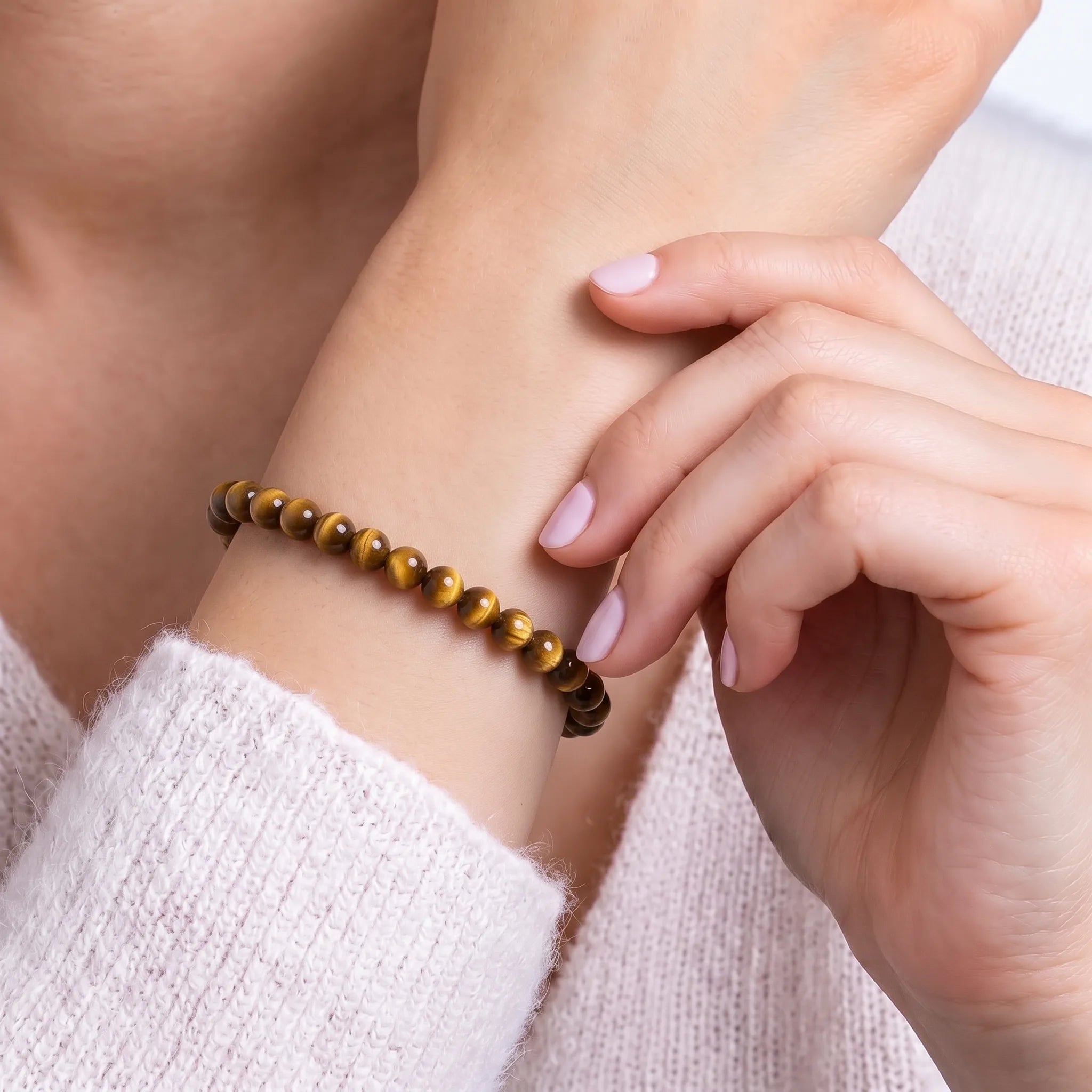 yellow tiger eye bracelet for women natural calming crystal 