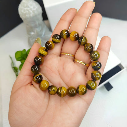 Yellow Tigers Eye Bracelet – Handmade Beaded Jewelry for Men & Women - Kaashir Jewelry & Fragrance